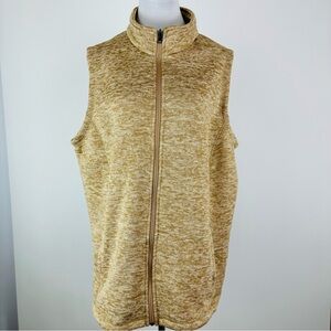 Lands’ End Tan Zip Front Vest Size 2X